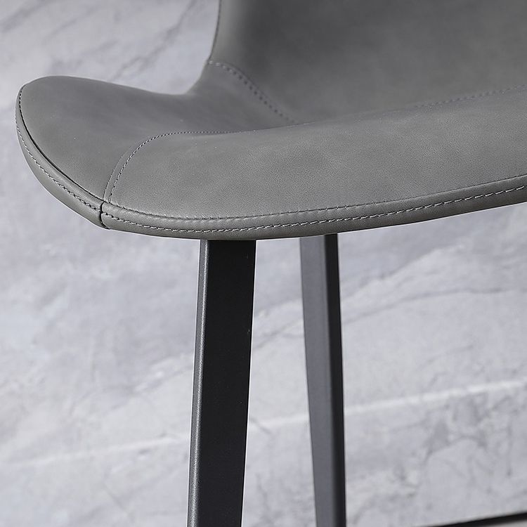 Contemporary Home Leather Side Chair Matte Finish Parsons Dining Chairs Clearhalo ' kitchen&dining_furn' 'Dining Chairs' 'Dining Tables & Seating' 'dining_chair' 'furn' 'furn_dining_chair' 'Furniture' 'furniture_dining_chair' 'Kitchen & Dining Furniture' 'kitchen' 1200x1200_9e7075c4-676f-4dbb-a429-07144388456d
