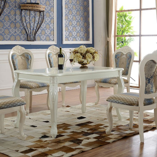 Victoria Rectangle Table Set 1/2/5/6 Pieces Dining Set for Home Clearhalo 'Dining Room Sets' 'Dining Tables & Seating' 'dining_room_set' 'furn' 'furn_dining_room_set' 'Furniture' 'Kitchen & Dining Furniture' 1200x1200_9e72d3b4-4825-433e-8690-5b78fa109309