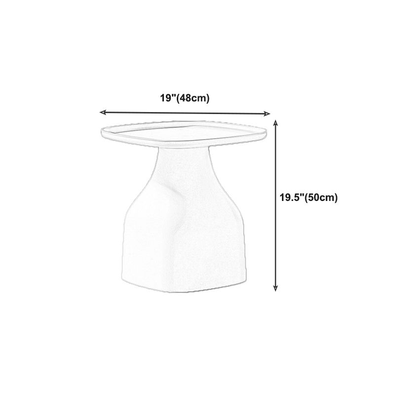 Scandinavian Round Tray Top Side End Table Plastic Pedestal End Table Clearhalo 'Coffee & Accent Tables' 'End & Side Tables' 'end_side_tables' 'furn' 'furn_end_side_tables' 'Furniture' 'Living Room Furniture' 1200x1200_9e753e8a-a5f9-4c32-9e9c-69da6585a2a1