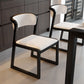 Modern Style Faux Leather Chair Open Back Side Chairs with Wood Legs for Kitchen