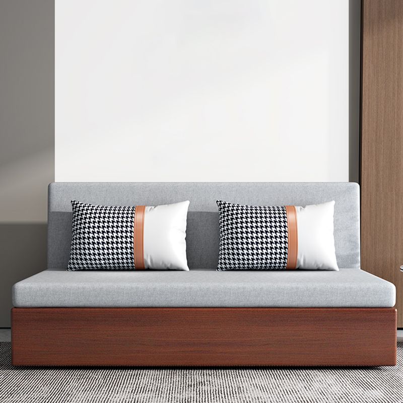 Sofá de sofá cama sin brazo de lino para la sala de estar, apartamento