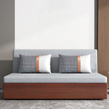 Sofá de sofá cama sin brazo de lino para la sala de estar, apartamento