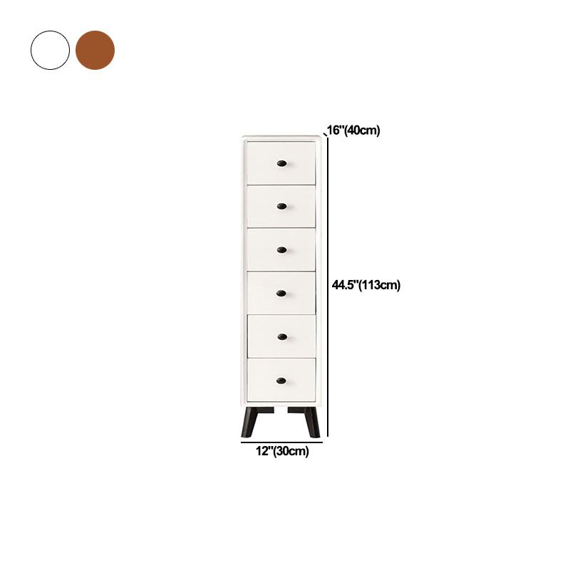 Modern Wooden Lingerie Chest Bedside Vertical Storage Chest in White and Brown Clearhalo 'Bedroom Furniture' 'Dressers & Chests' 'dressers_chests' 'furn' 'furn_dressers_chests' 'Furniture' 1200x1200_9e76a960-77e5-4fe8-bcd7-93ce465bfce8