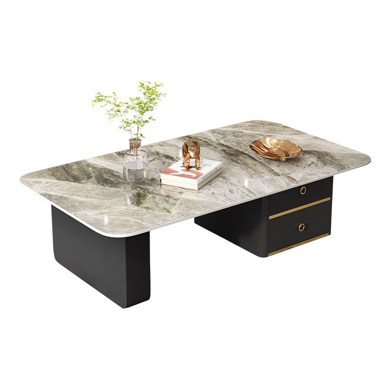 Modern Rectangular Slate Sled Coffee Table with Storage White Cocktail Table Clearhalo 'Coffee & Accent Tables' 'Coffee Tables' 'coffee_tables' 'furn' 'furn_coffee_tables' 'Furniture' 'furniture_coffee_tables' 'Living Room Furniture' 1200x1200_9e76c6b3-ea63-43f6-b772-7aaaee26aac3
