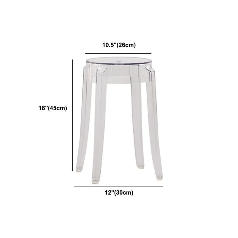 Nordic Style Bar-stool Round Counter Bar Stool with Plastic Legs for Home Clearhalo 'Bar Furniture' 'Bar Stools' 'bar_stools' 'furn' 'furn_bar_stools' 'Furniture' 'furniture_bar_stools' 'Kitchen & Dining Furniture' 1200x1200_9e76e555-da1e-4acb-ba00-c34b1238d4cf