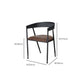 Metal Open Back Dining Chairs Industrial Upholstered Dining Chairs