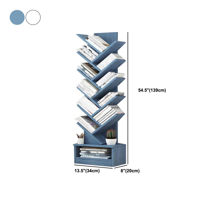 Scaffale in legno ingegnerizzato Bookcase Corner Modern Vertical Book Shelf 13.4 "L x 7.9" W