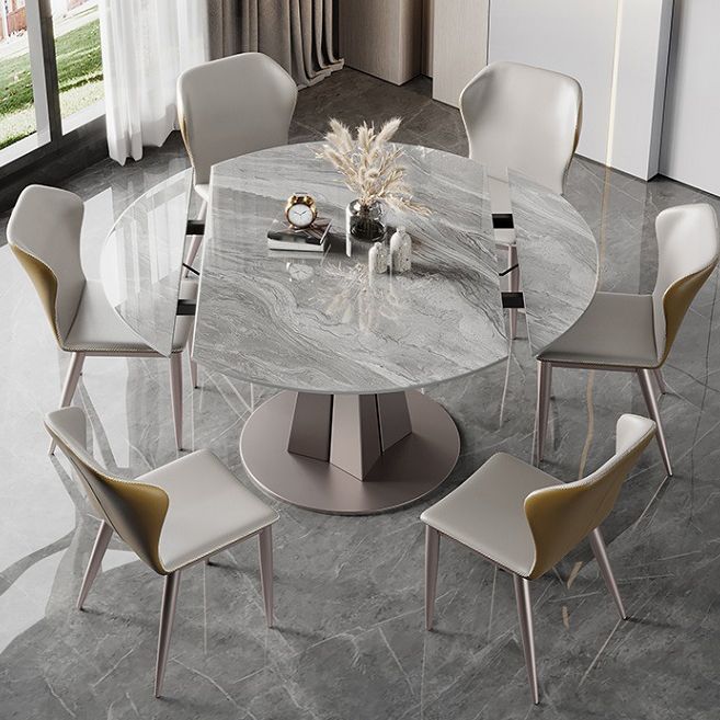 Glam 1/5/7 Pieces Dining Set Rectangular Sintered Stone Dining Table Set Clearhalo 'Dining Room Sets' 'Dining Tables & Seating' 'dining_room_set' 'furn' 'furn_dining_room_set' 'Furniture' 'furniture_dining_room_set' 'Kitchen & Dining Furniture' 1200x1200_9e7a0e75-1306-4d25-8e09-810f31dbead1