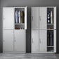 Modern scharnierende garderobe Armoire stalen garderobe kast voor slaapkamer