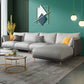 Green Luxurious Sectional Sofa Faux Leather Round Arm Sectional