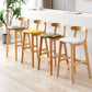 Industrial Armless Backrest Counter Stool Rubber Wood Cafe Bar Stool with Pedal Clearhalo 'Bar Furniture' 'Bar Stools' 'bar_stools' 'furn' 'furn_bar_stools' 'Furniture' 'Kitchen & Dining Furniture' 1200x1200_9e7c0f70-c790-420a-9db1-4e1706e16c13