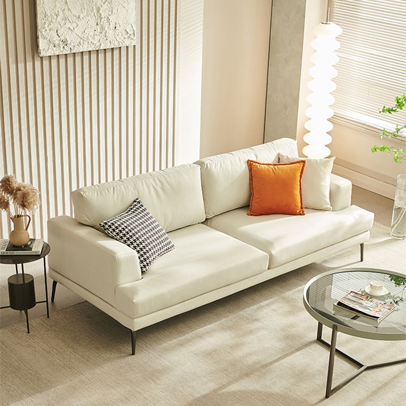 Stain Resistant Faux Leather Sofa Recessed Arm Cushions Settee Couch Clearhalo 'furn' 'furn_sofas' 'Furniture' 'Living Room Furniture' 'Sofa' 'sofas' 1200x1200_9e7da2bb-a5cc-478d-8fa0-e33cef0df4fd