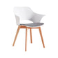 Modern Wood Chair Open Back Indoor Dining Arm Chair for Dinning Room