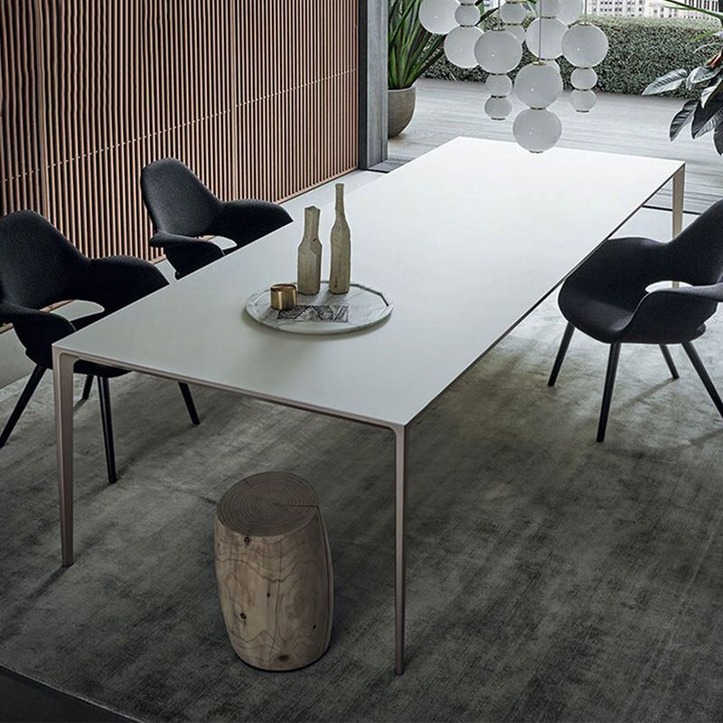 Sintered Stone Scratch Resistant Table Simplicity Style 4 Legs Base Rectangle Table Clearhalo ' dining_table' 'Dining Tables & Seating' 'Dining Tables' 'furn' 'furn_dining_table' 'Furniture' 'furniture_dining_table' 'Kitchen & Dining Furniture' 'kitchen&dining_furn' 'kitchen' 'kitchen_dining_table' 1200x1200_9e7ec46a-83fe-4a96-a30a-d5a1c6bbd8d6