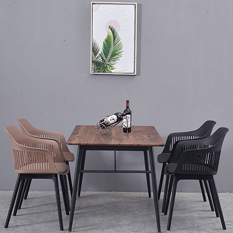 Modern Style Chair Dining Arm Chair for Kitchen with Plastic Legs Clearhalo 'Dining Chairs' 'Dining Tables & Seating' 'dining_chair' 'furn' 'furn_dining_chair' 'Furniture' 'furniture_dining_chair' 'Kitchen & Dining Furniture' 1200x1200_9e817313-fe78-4043-bcdc-2aa329176e99