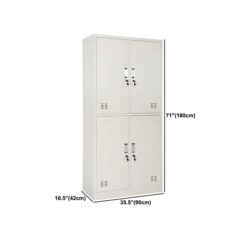 Placard à charnière à charnière gris armoire de garde-robe en acier contemporain