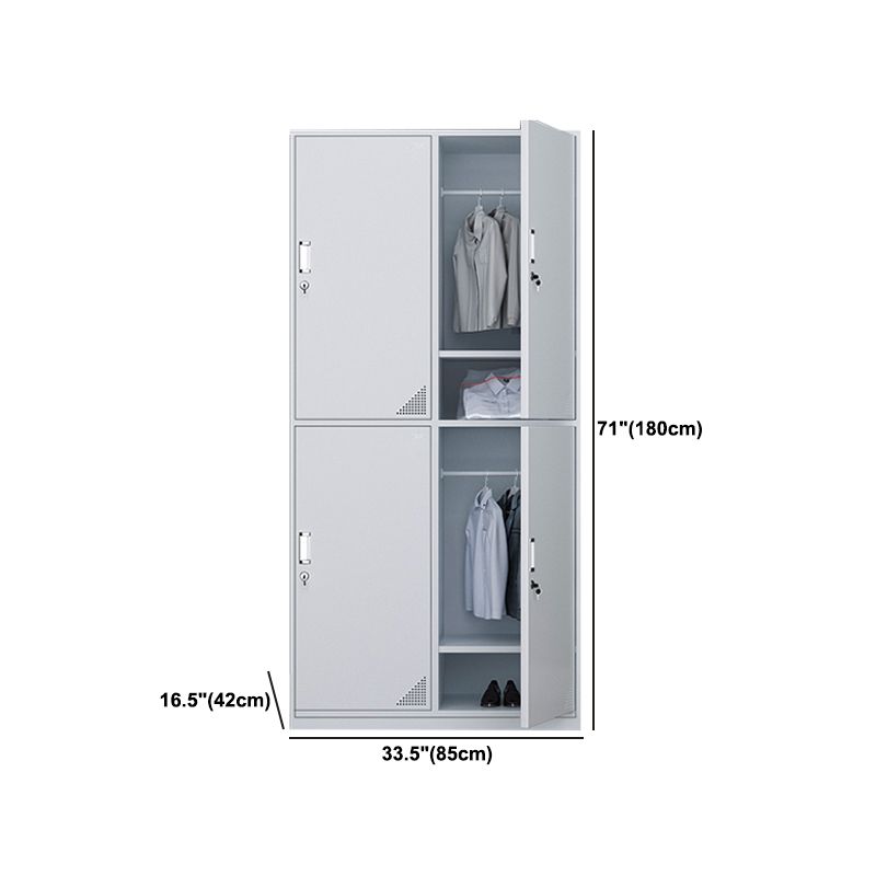 Modern & Contemporary Cabinet for Bathroom Grey Metal Storage Cabinet Clearhalo 'Armoires & Wardrobes' 'armoires_wardrobes' 'Bedroom Furniture' 'furn' 'furn_armoires_wardrobes' 'Furniture' 1200x1200_9e835205-0ead-4e75-86e4-11b0709c0035