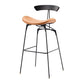 Black Iron Quilted Barstool 25.5" H Industrial Tall Stool with Contoured Seat Clearhalo 'Bar Furniture' 'Bar Stools' 'bar_stools' 'furn' 'furn_bar_stools' 'furniture_bar_stools' 'Kitchen & Dining Furniture' 'kitchen&dining_furn' 'kitchen' 'kitchen_furn' Furniture' 1200x1200_9e835ddd-01a2-4345-ac23-7dfee20e7f94
