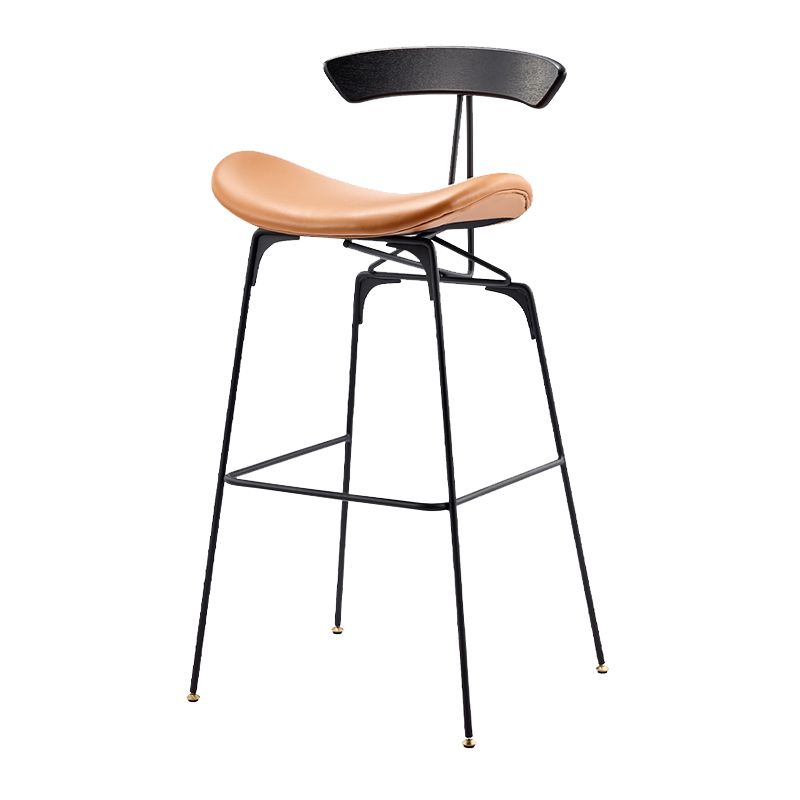 Black Iron Quilted Barstool 25.5" H Industrial Tall Stool with Contoured Seat Clearhalo 'Bar Furniture' 'Bar Stools' 'bar_stools' 'furn' 'furn_bar_stools' 'furniture_bar_stools' 'Kitchen & Dining Furniture' 'kitchen&dining_furn' 'kitchen' 'kitchen_furn' Furniture' 1200x1200_9e835ddd-01a2-4345-ac23-7dfee20e7f94