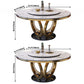 Metal Modern Round Indoor Table Sintered Stone Table for Kitchen and Dining Room Clearhalo ' dining_table' 'Dining Tables & Seating' 'Dining Tables' 'furn' 'furn_dining_table' 'Furniture' 'furniture_dining_table' 'Kitchen & Dining Furniture' 'kitchen&dining_furn' 'kitchen' 'kitchen_dining_table' 1200x1200_9e839068-1af1-485f-947e-f2e2b6c4e54d