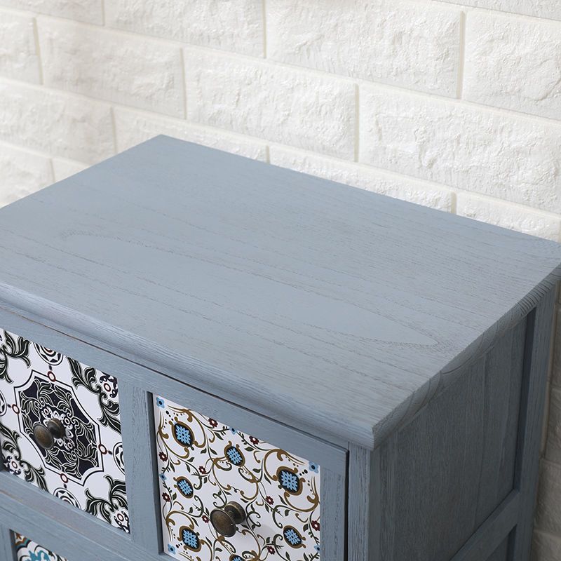 Schlafzimmer Kommode Traditioneller Stil Massivholz Aufbewahrungstruhe mit mehreren Schubladen