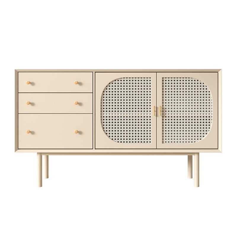 Beige Contemporary Dining Buffet Kitchen Sideboard with Cabinets Clearhalo 'buffet_sideboard' 'Buffets & Sideboards' 'furn' 'furn_buffet_sideboard' 'Furniture' 'Kitchen & Dining Furniture' 1200x1200_9e87741a-ba35-409d-954d-5b58bd1fea28