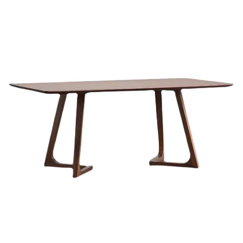 Home Rectangle Fixed Table Industrial Solid Wood Double Pedestal Dining Desk Clearhalo 'Dining Tables & Seating' 'Dining Tables' 'dining_table' 'furn' 'furn_dining_table' 'Furniture' 'Kitchen & Dining Furniture' 1200x1200_9e88a971-a52b-4ece-8a88-09ff2bc018a4