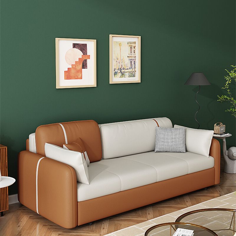 32,28 "H divano a braccio quadrato in fico contemporaneo con deposito