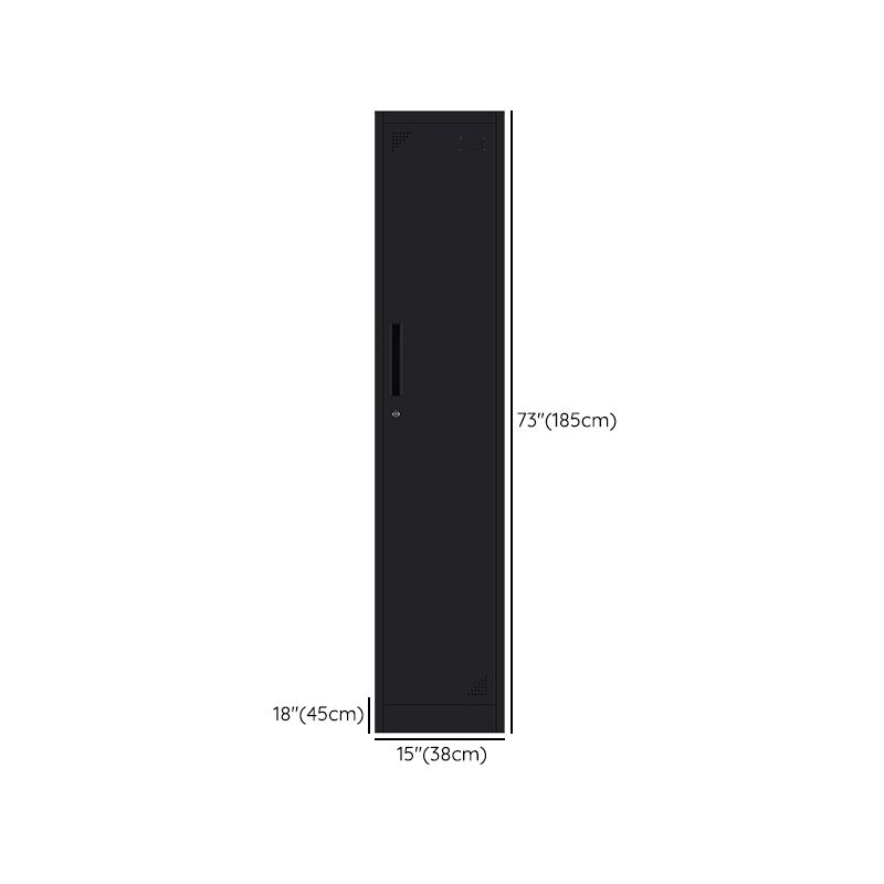Black Steel Wardrobe with Hinged Door Industrial Storage Cabinet for Bathroom Clearhalo 'Armoires & Wardrobes' 'armoires_wardrobes' 'Bedroom Furniture' 'furn' 'furn_armoires_wardrobes' 'Furniture' 1200x1200_9e8c5dd1-1f41-4d01-a605-6f2ad7af8c26