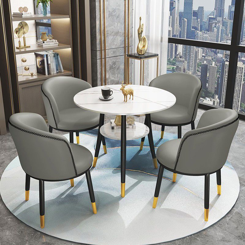 Stone Dining Table Traditional Luxury Round Dining Site Table with Tripod Base Clearhalo ' dining_table' 'Dining Tables & Seating' 'Dining Tables' 'furn' 'furn_dining_table' 'Furniture' 'furniture_dining_table' 'Kitchen & Dining Furniture' 'kitchen&dining_furn' 'kitchen' 'kitchen_dining_table' 1200x1200_9e8d8b3b-0d01-4e65-b629-2655a5553c26