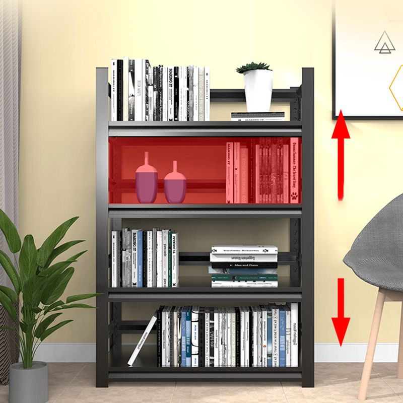 Estantería de almacenamiento de black metal abierto estantería moderna de la oficina en el hogar