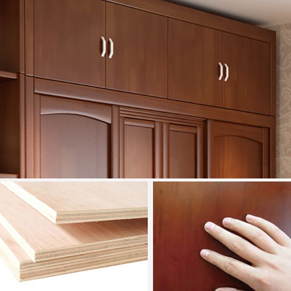 Rubber Wood Frame Wardrobe Freestanding Wardrobe Armoire with Shelves and Clothes Rail Clearhalo 'Armoires & Wardrobes' 'armoires_wardrobes' 'Bedroom Furniture' 'furn' 'furn_armoires_wardrobes' 'Furniture' 1200x1200_9e909bb4-6e5a-42a1-a9d3-3c6abbc825ad