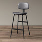 Taburete de bar de cuero Glam, taburete de mostrador con respaldo sin brazos para Bristol