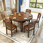 Modern Style Square Dining Table Solid Wood Butterfly Leaf Dining Table