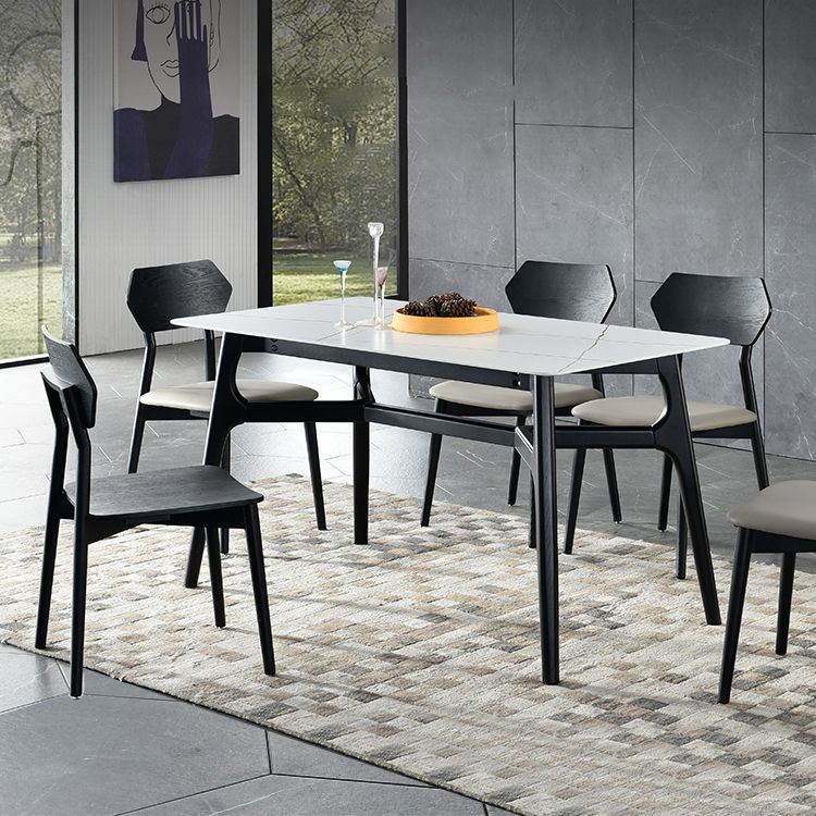 Sintered Stone White Dining Table Minimalist Trestle Base Table for Dining Room Clearhalo ' dining_table' 'Dining Tables & Seating' 'Dining Tables' 'furn' 'furn_dining_table' 'Furniture' 'furniture_dining_table' 'Kitchen & Dining Furniture' 'kitchen&dining_furn' 'kitchen' 'kitchen_dining_table' 1200x1200_9e919cba-821c-4375-a59d-0366df8d83d4
