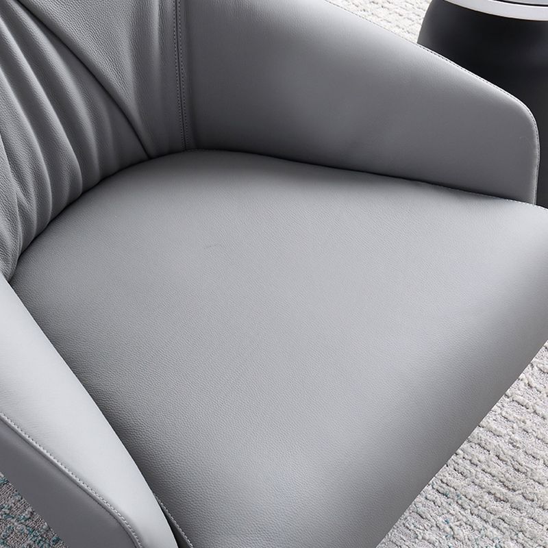 Reclinabile sedia alare in pelle incollata con poltrona da letto a gamba singola