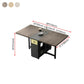 Mid-Century Dining Table Rectangle Drop-Leaf Sintered Stone Table for Home (only Table) Clearhalo ' dining_table' 'Dining Tables & Seating' 'Dining Tables' 'furn' 'furn_dining_table' 'Furniture' 'furniture_dining_table' 'Kitchen & Dining Furniture' 'kitchen&dining_furn' 'kitchen' 'kitchen_dining_table' 1200x1200_9e932222-1f87-4886-9adc-7f679f41400c