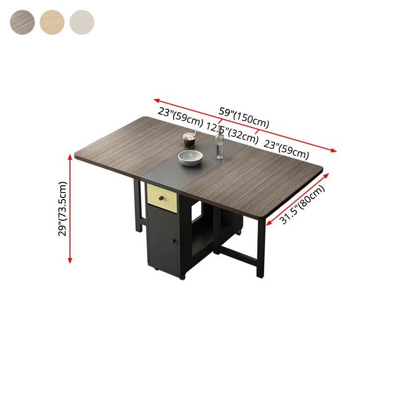 Mid-Century Dining Table Rectangle Drop-Leaf Sintered Stone Table for Home (only Table) Clearhalo ' dining_table' 'Dining Tables & Seating' 'Dining Tables' 'furn' 'furn_dining_table' 'Furniture' 'furniture_dining_table' 'Kitchen & Dining Furniture' 'kitchen&dining_furn' 'kitchen' 'kitchen_dining_table' 1200x1200_9e932222-1f87-4886-9adc-7f679f41400c