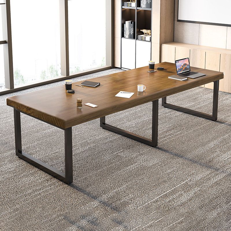 29.53-inch lange kantoor bureau industrieel vast hout schrijfde bureau