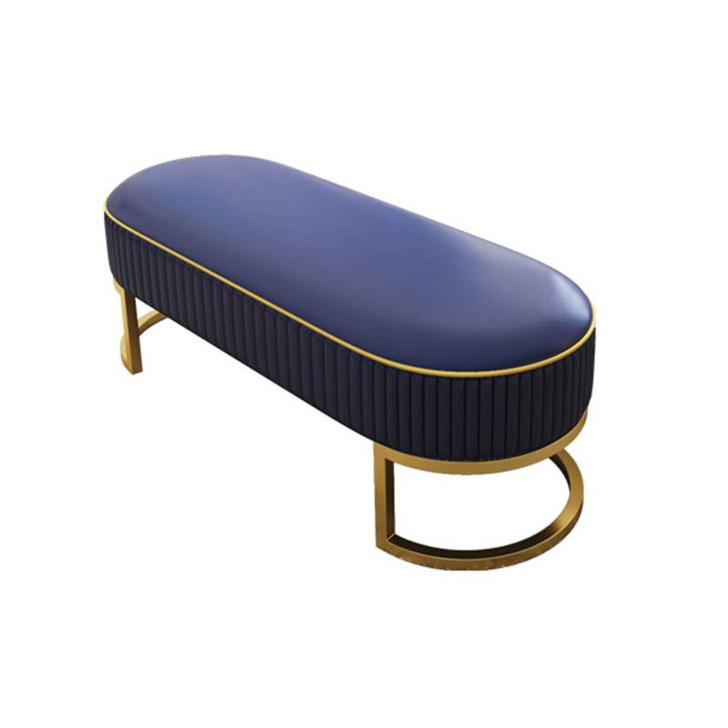 Glam Style Entryway Bench Cushioned Metal Seating Bench , 18" W Clearhalo 'Benches' 'Chairs & Seating' 'furn' 'furn_benches' 'Furniture' 'Living Room Furniture' 1200x1200_9e957d59-799e-4c1c-8062-e15e728330f0
