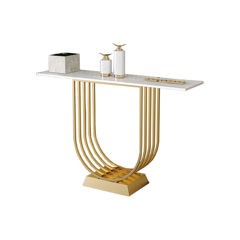 Table de consola blanca/negra de 11.81 pulgadas de ancho Table de sofá consola contemporánea