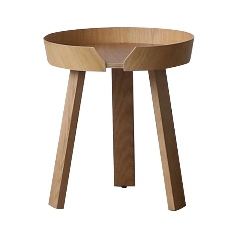 Solid Wood Tray Top End Table 3/4 Legs 2 Pieces Side Table Set