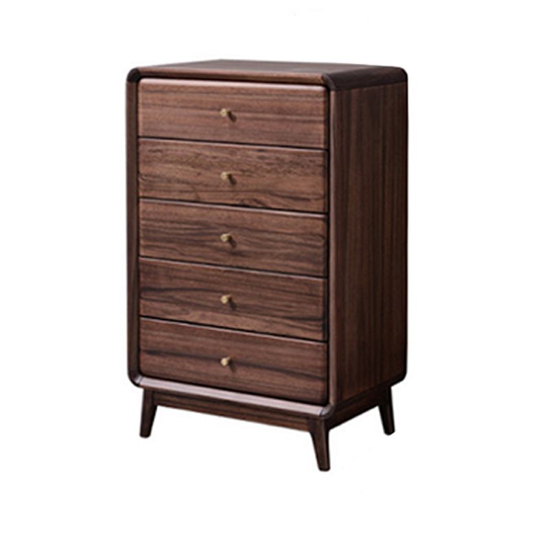 Mid-Century Modern Brown Accent Chest with 5 Drawers and Straight Legs Clearhalo 'Cabinets & Chests' 'cabinets_chests' 'furn' 'furn_cabinets_chests' 'Furniture' 'Living Room Furniture' 1200x1200_9e976a99-5f51-49f8-9916-a2da9351a016