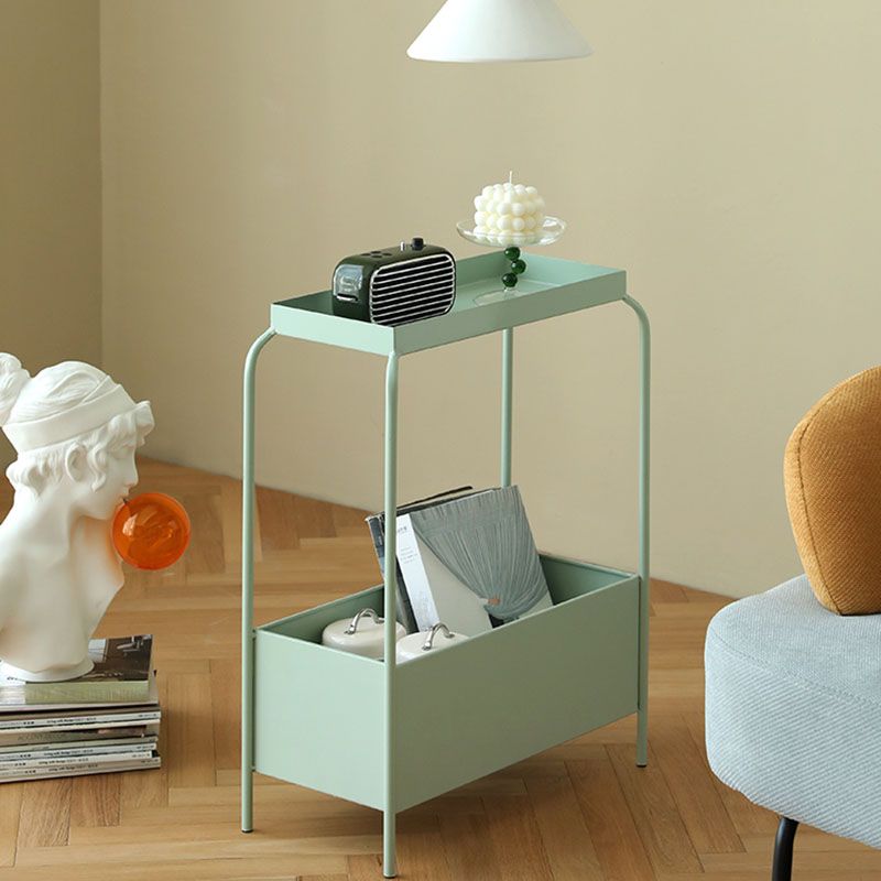 Contemporary Open Storage Bedside Cabinet Metal Accent Table Nightstand with Legs Clearhalo 'Bedroom Furniture' 'furn' 'furn_night_stand' 'Furniture' 'night_stand' 'Nightstands' 1200x1200_9e985192-45f3-463c-bfef-7b3490f5f2db