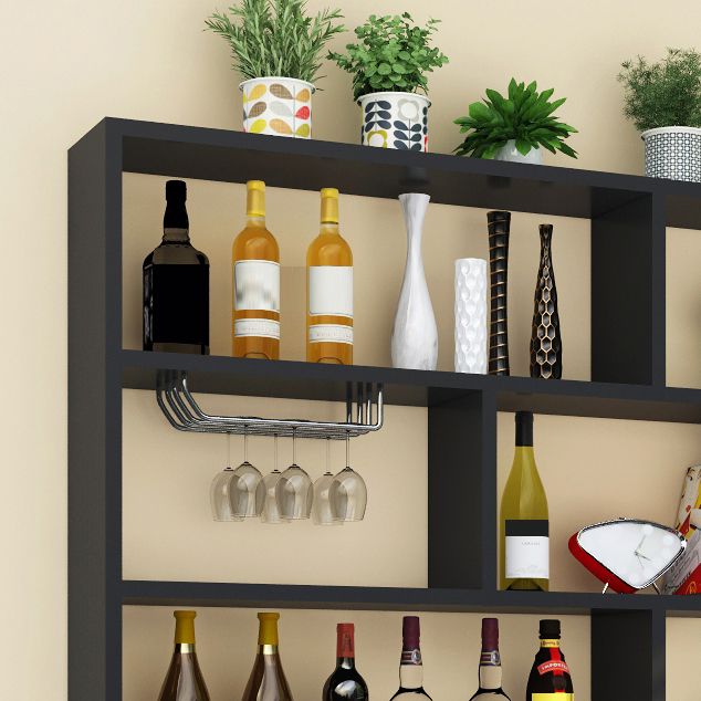 Manufactured Wood Wine Bottle Holder Modern Style Wall Mounted with Shelf Clearhalo 'furn' 'furn_wine_racks' 'Furniture' 'Kitchen & Dining Furniture' 'Wine Racks' 'wine_racks' 1200x1200_9e99703a-d816-421d-bef3-b0f0be4b10f1
