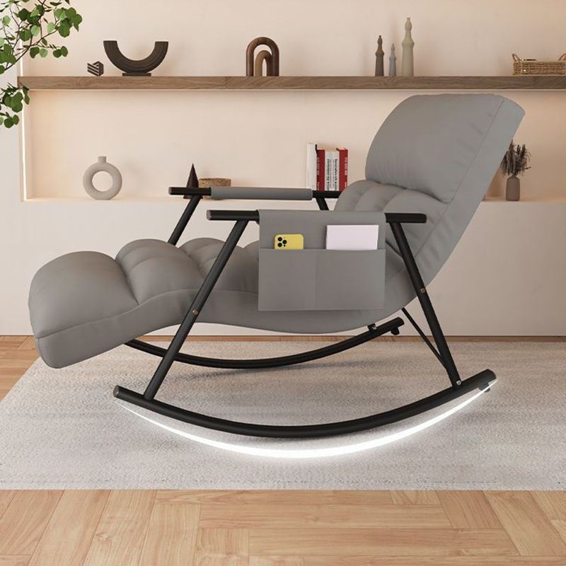 Classic Tufted Recliner Chair Pure Color Indoor Rocker Chair with Dark legs Clearhalo 'Chairs & Seating' 'furn' 'furn_rocking_chairs' 'Furniture' 'Living Room Furniture' 'Rocking Chairs' 'rocking_chairs' 1200x1200_9e99b00b-b300-48e1-a70a-0f337338d928