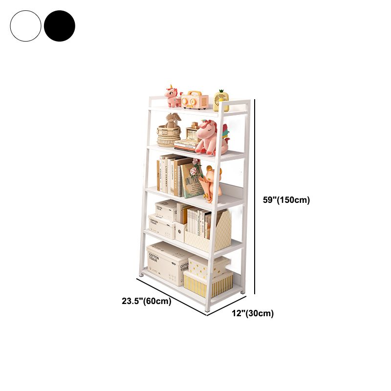 11.81" Wide Ladder Bookshelf Contemporary Metal and Wood Bookcase Clearhalo 'Bookcases' 'furn' 'furn_bookcases' 'Furniture' 'Office Furniture' 1200x1200_9e9c11e2-e6f0-46d1-b605-6af2d1ac51f3