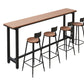 Ensemble de Table de Bar moderne, 1/2/5 pièces, Table de comptoir rectangulaire en bois avec tabourets pour balcon