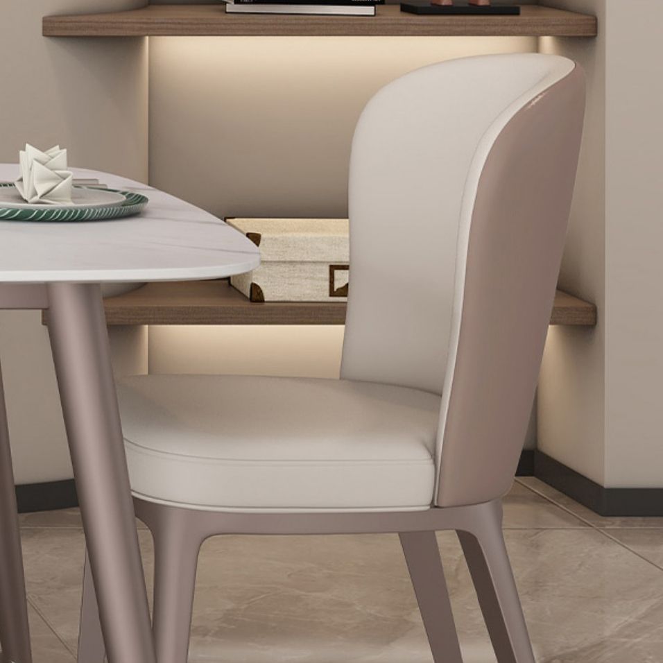 Nordic 1/2/5/7 Pieces Rectangle Dining Set Sintered Stone Dining Table with Leather Chairs Clearhalo 'Dining Room Sets' 'Dining Tables & Seating' 'dining_room_set' 'furn' 'furn_dining_room_set' 'Furniture' 'furniture_dining_room_set' 'Kitchen & Dining Furniture' 1200x1200_9e9eda2a-9585-4bd4-b9e7-c57940c178c1