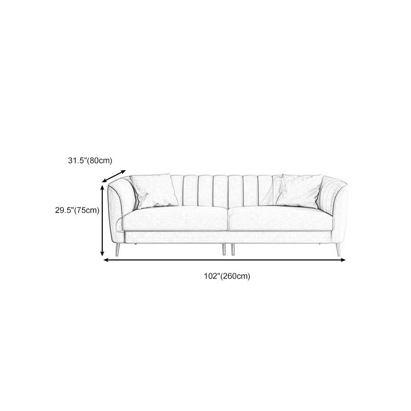 Gold Mid Century Modern Sewn Pillow Back Sofa 29.53"High Tuxedo Arm Sofa, Pink Clearhalo 'furn' 'furn_sofas' 'Furniture' 'furniture_sofas' 'Living Room Furniture' 'Sofa' 'sofas' 1200x1200_9e9f9918-e389-4248-8d84-0bc412101636